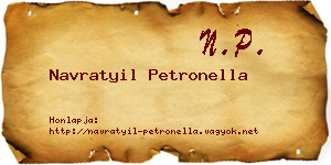 Navratyil Petronella névjegykártya